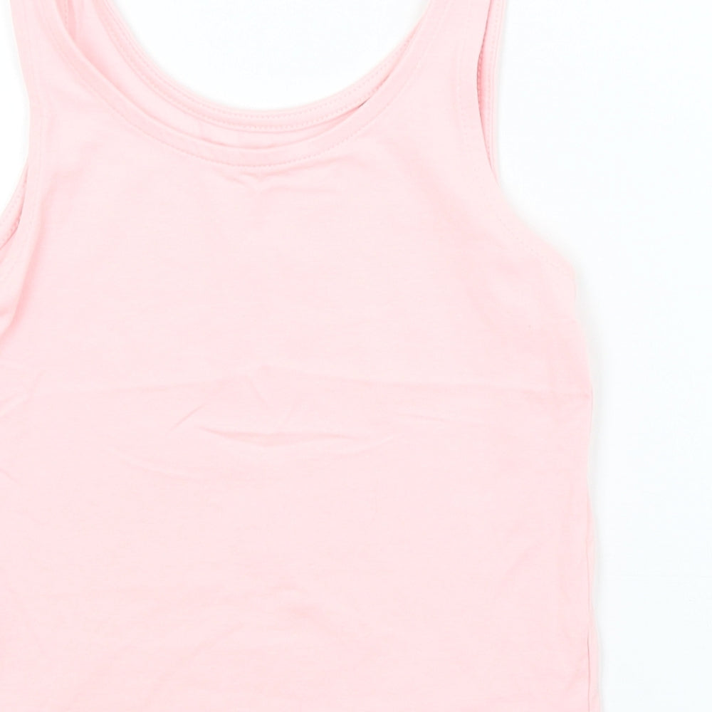George Girls Pink Basic Tank Size 8-9 Years