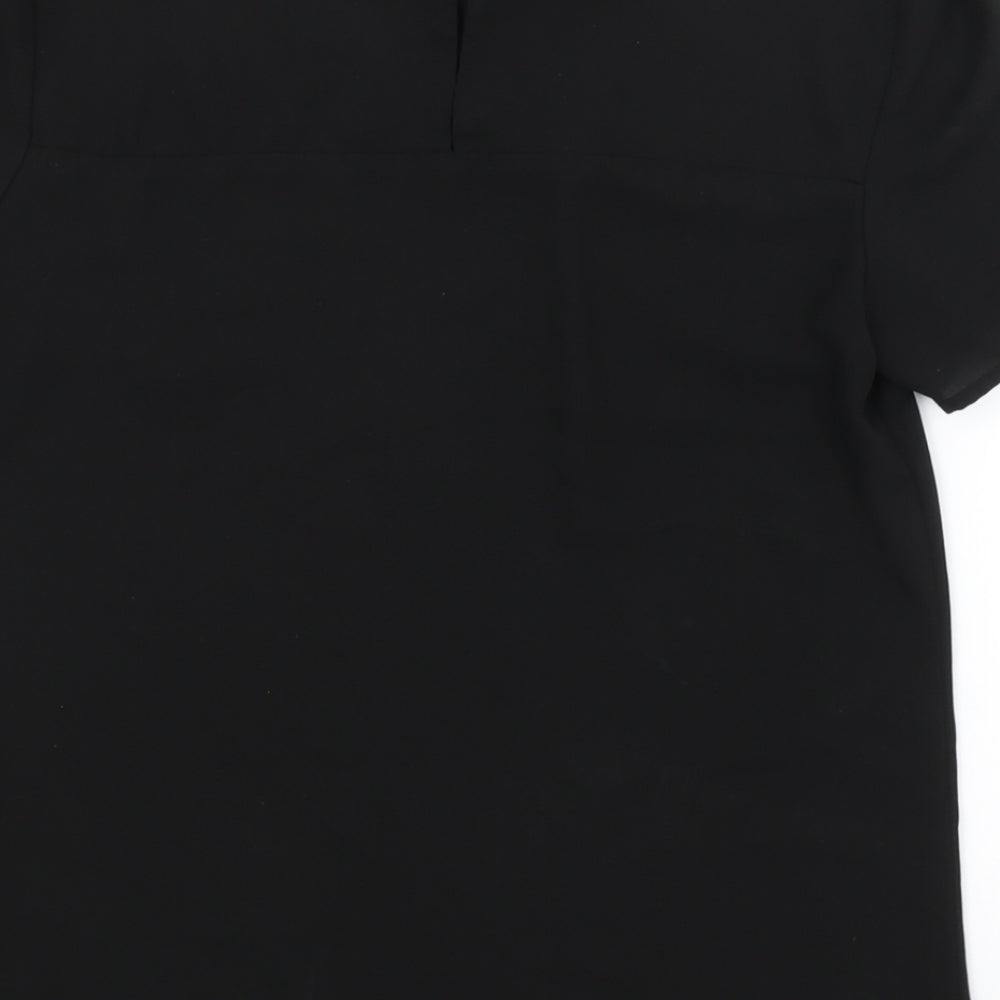 Oasis Womens Black Basic Blouse Size 8