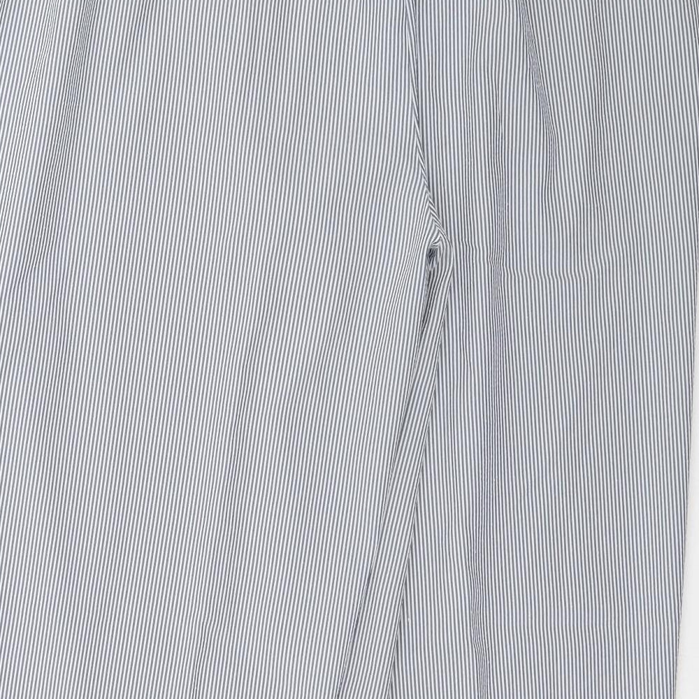 Bonmarché Womens Grey Striped Trousers Size 20 L27 in
