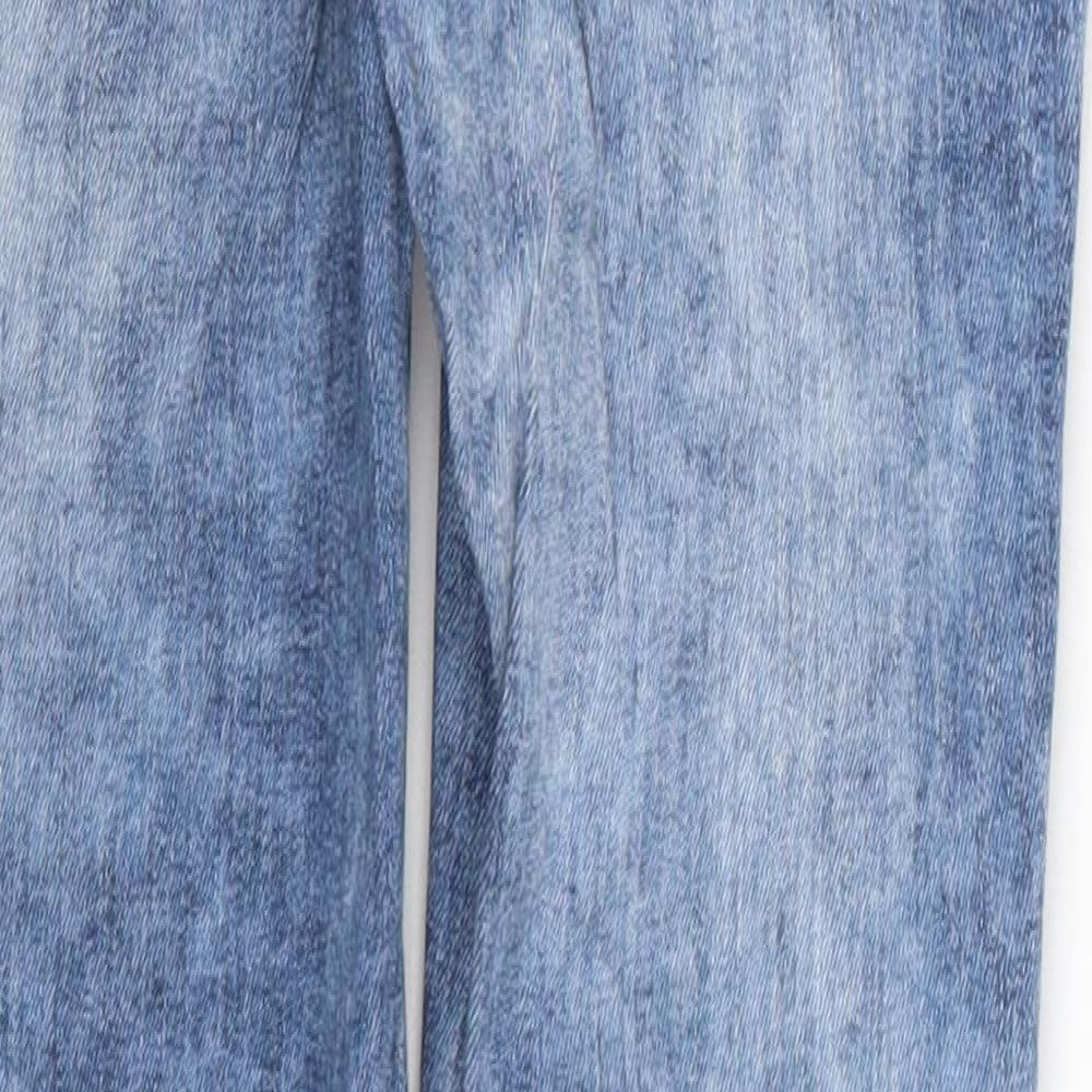 Denim Co Womens Blue Denim Skinny Jeans Size 8 L26 in - Distressed Hem