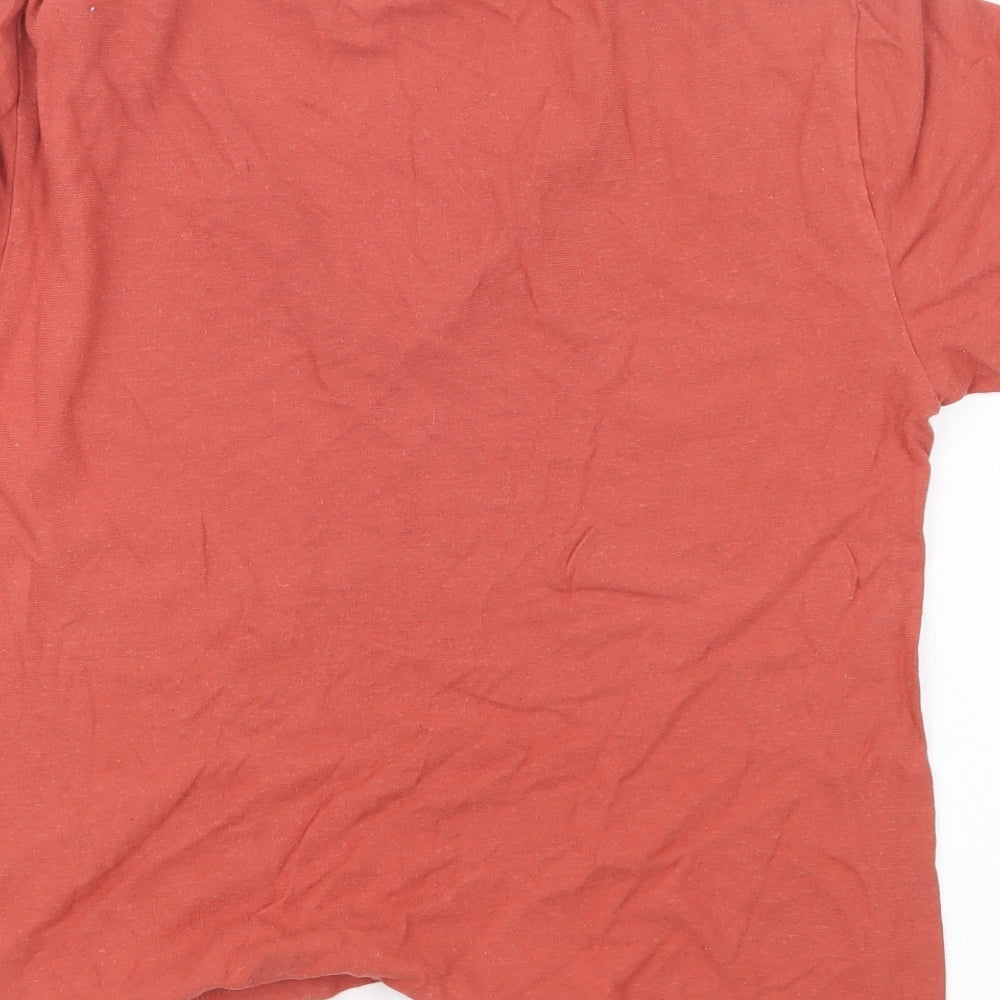 Great plains Womens Orange Cropped T-Shirt Size 8