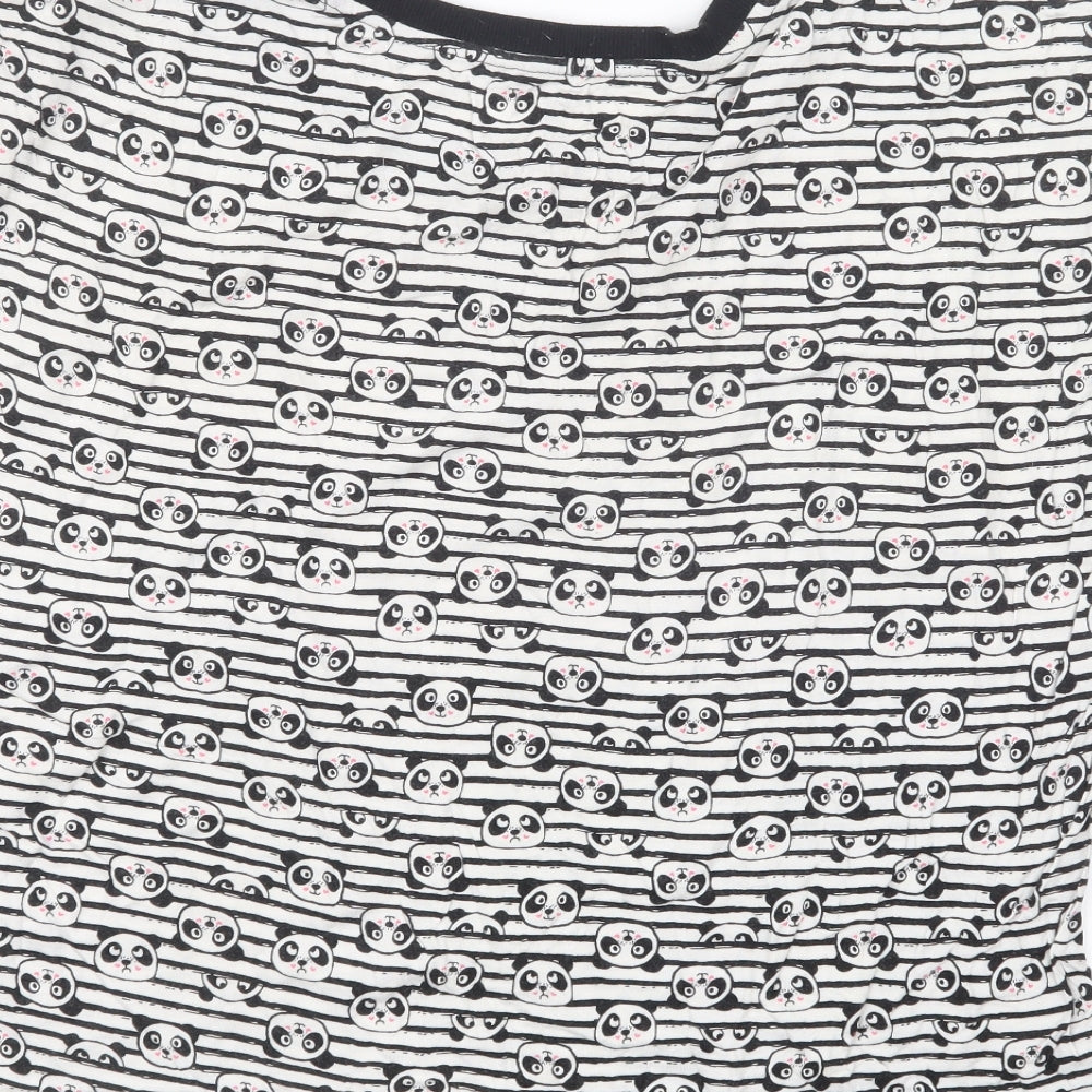 Love To Lounge Womens Black Geometric Top Pyjama Top Size 14