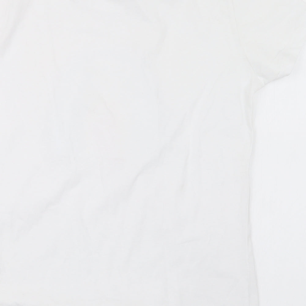 Noodle & Stitch Womens White Basic T-Shirt Size M