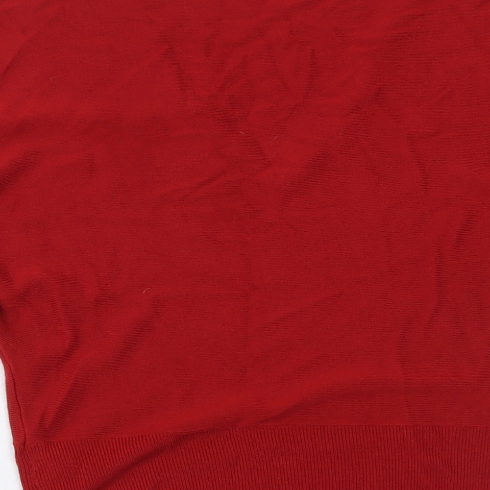 Marks & Spencer Womens Red Basic Blouse Size 8