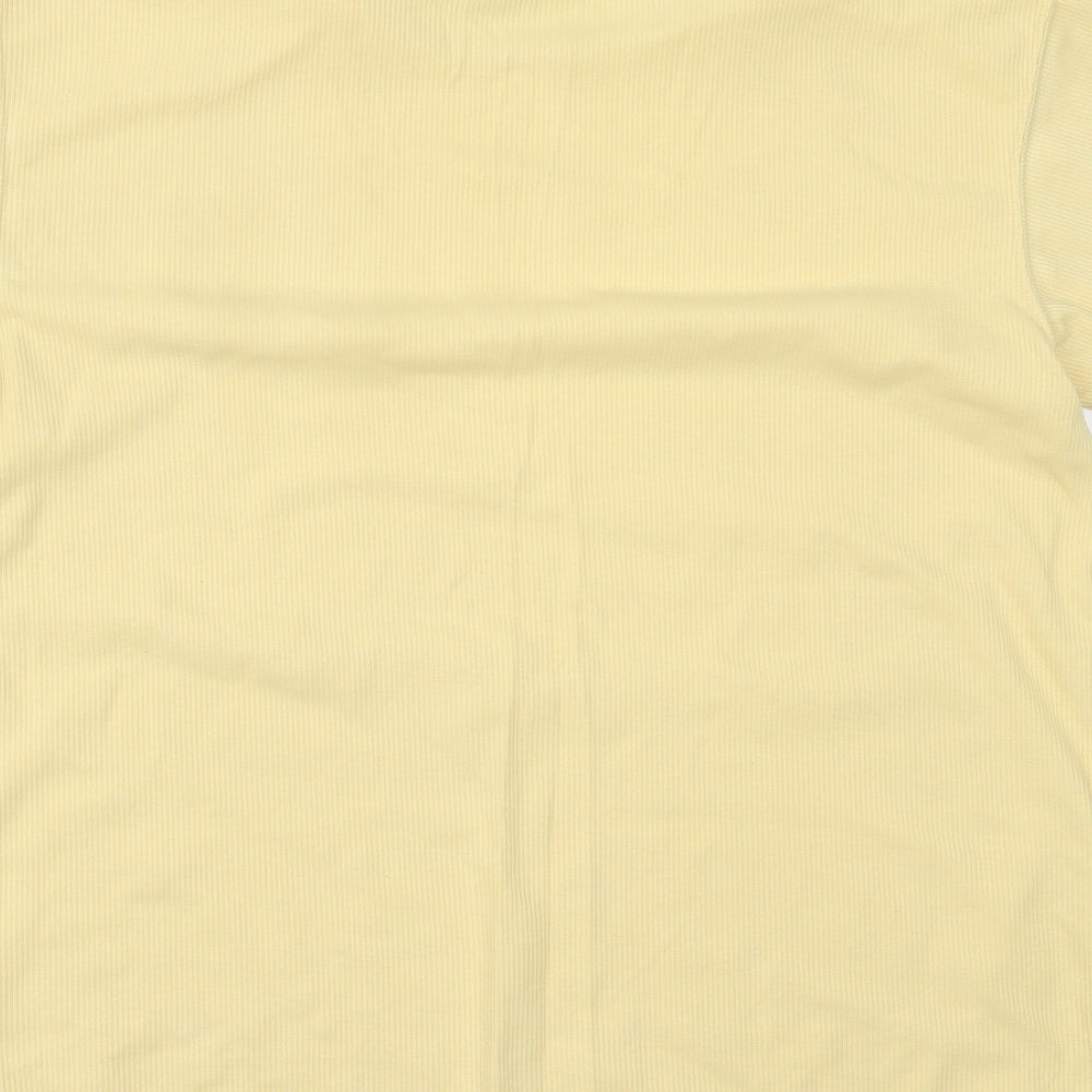 Casual Club Womens Yellow Basic T-Shirt Size M