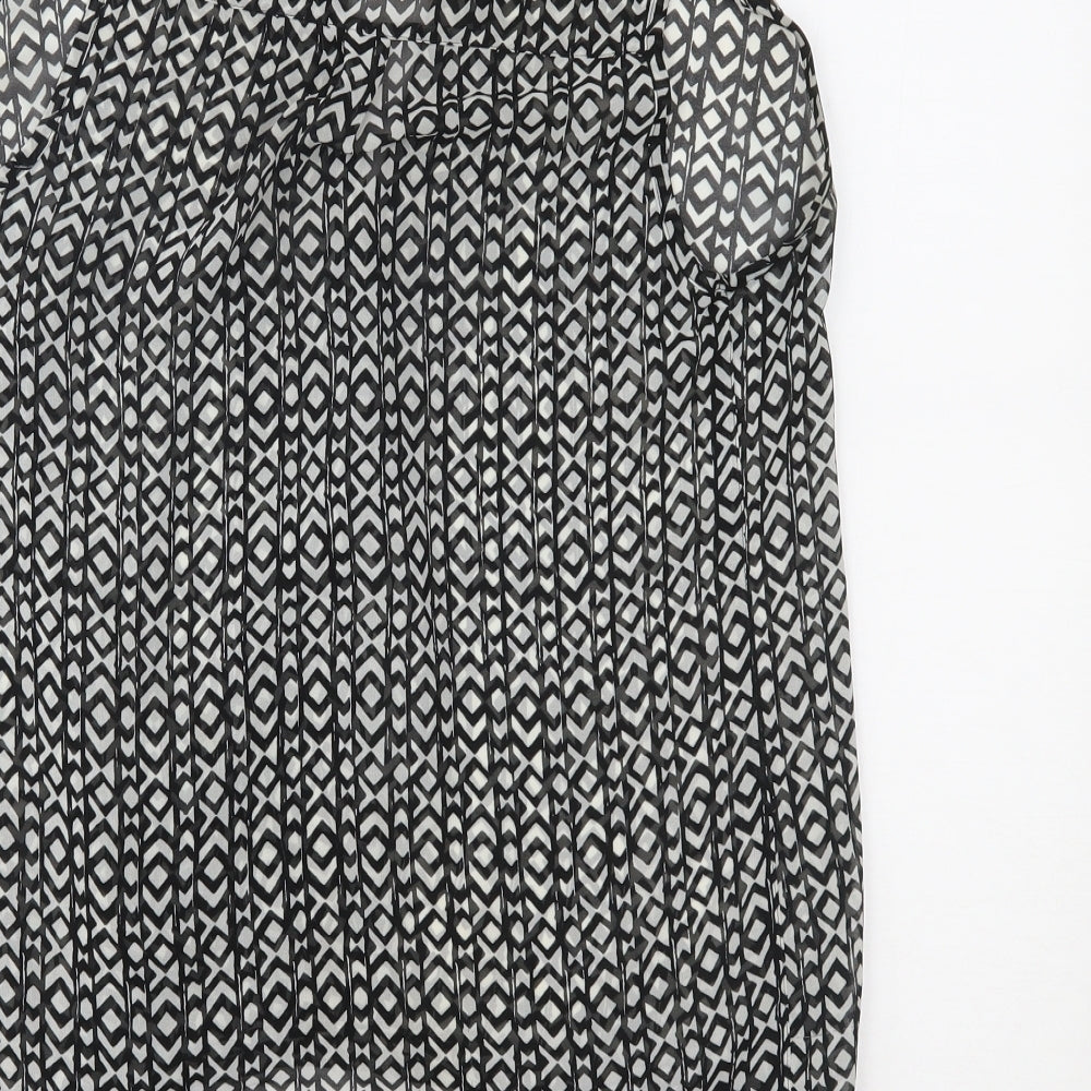 NEXT Womens Black Geometric Basic Tank Size 6