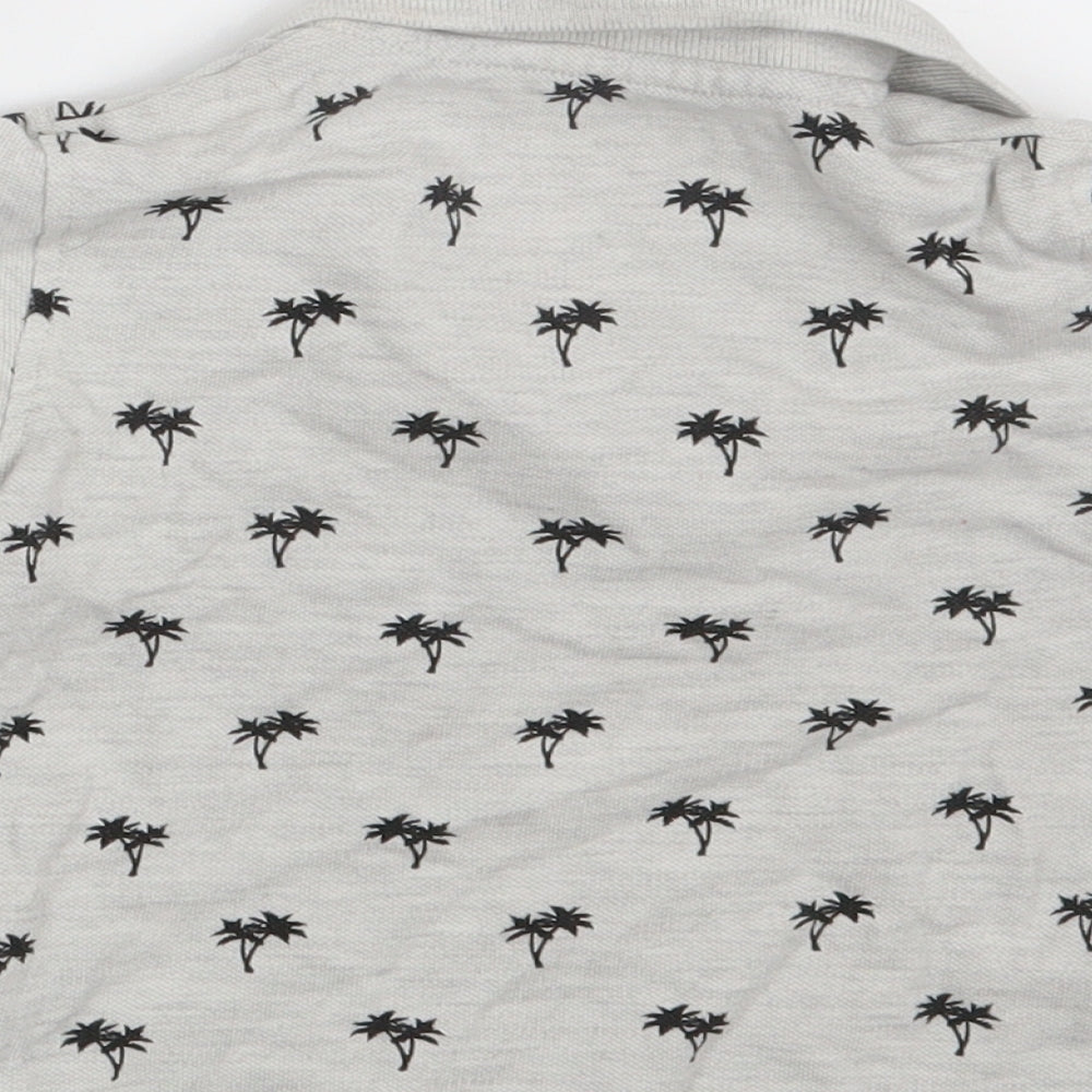 Primark Boys Grey Floral Basic Polo Size 12-18 Months