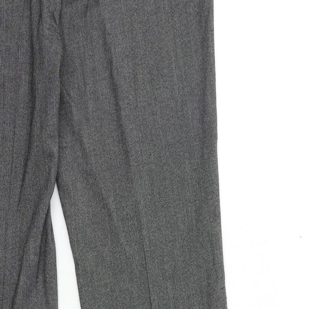 Marks and Spencer Womens Grey Trousers Size 12 L26 in