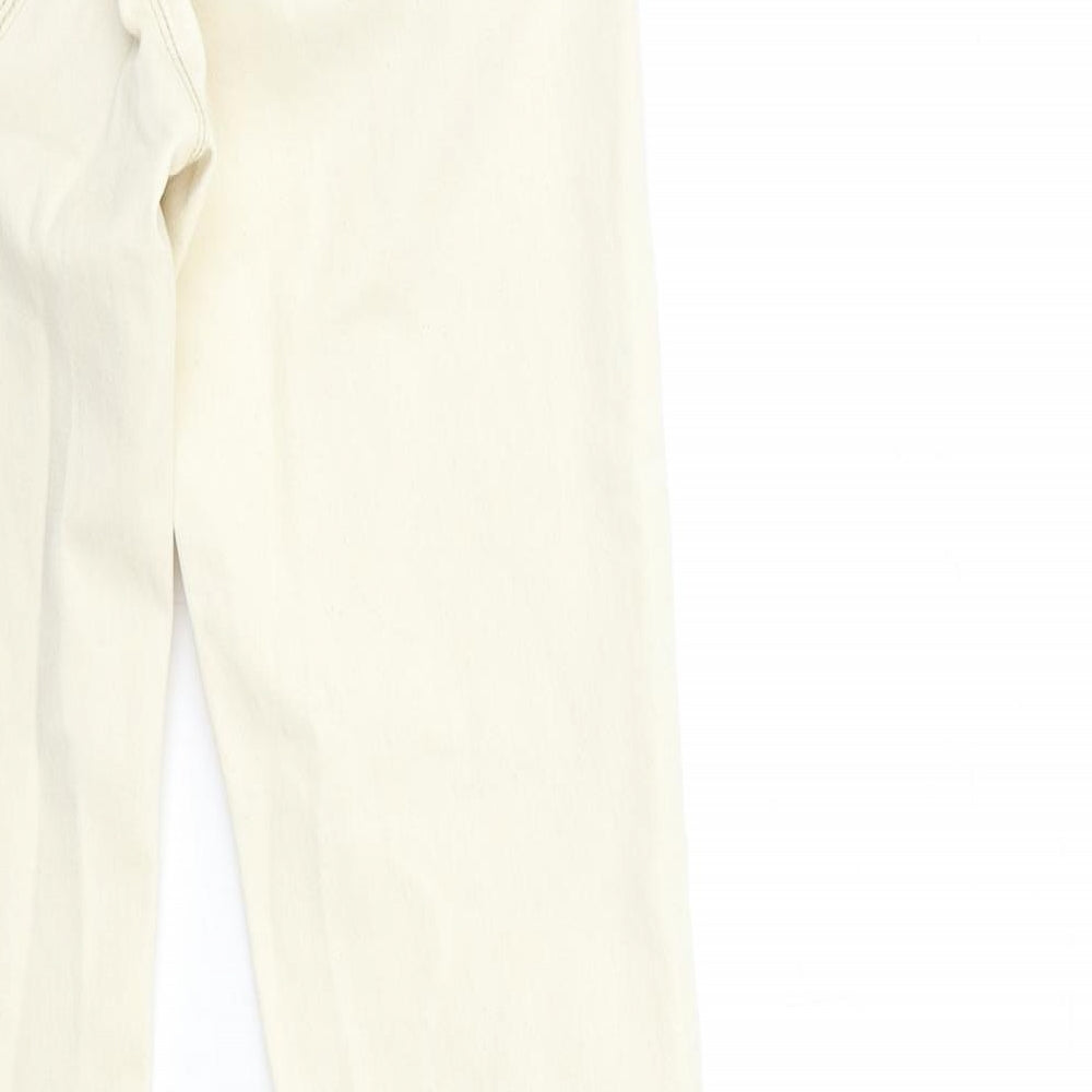 Stradivarius Womens Ivory Denim Skinny Jeans Size 8 L30 in