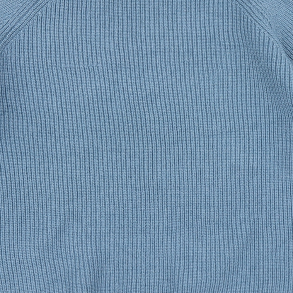 New Look Womens Blue Knit Pullover Jumper Size S - Flare sleeve