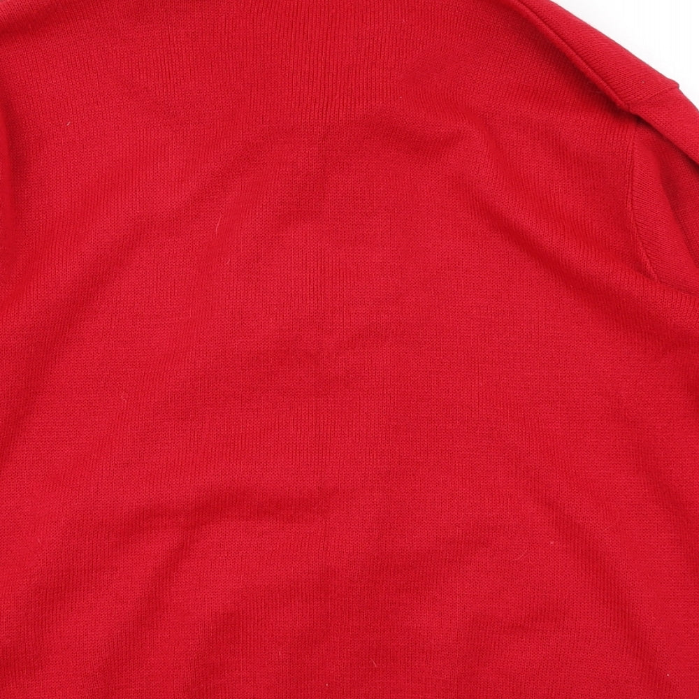 Pure & Natural Womens Red Knit Pullover Jumper Size M