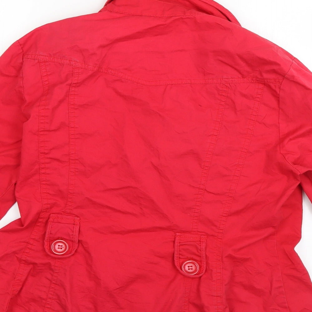 F&F Womens Red Overcoat Coat Size 16