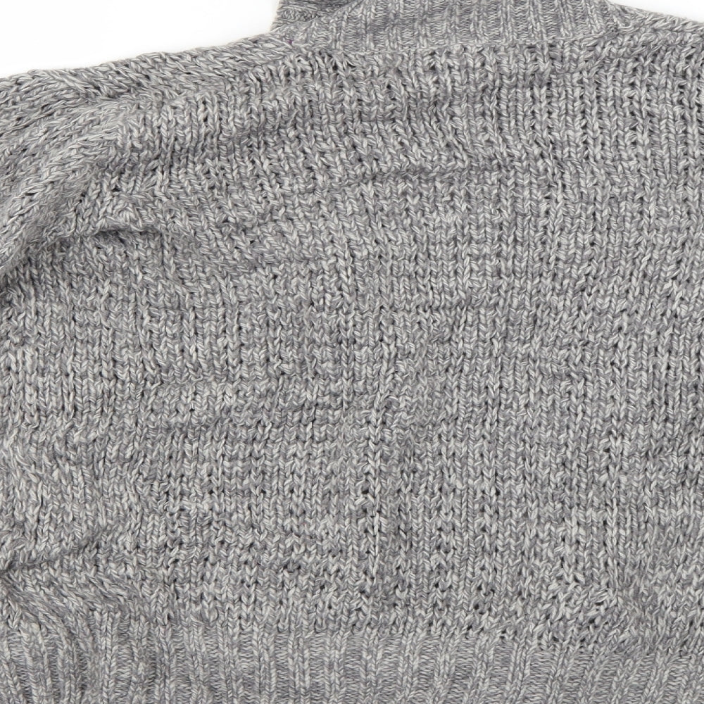 isle Womens Grey Cardigan Jumper Size S