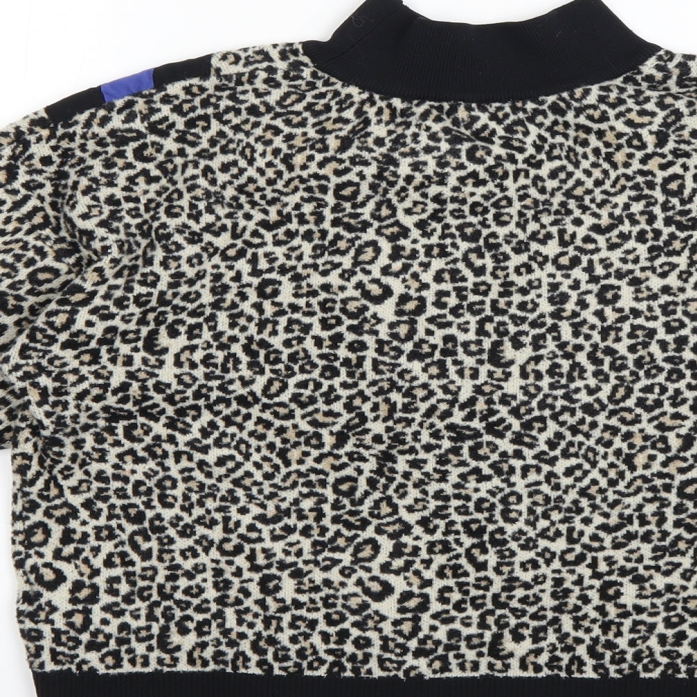 ASOS Womens Brown Animal Print Pullover Jumper Size 8