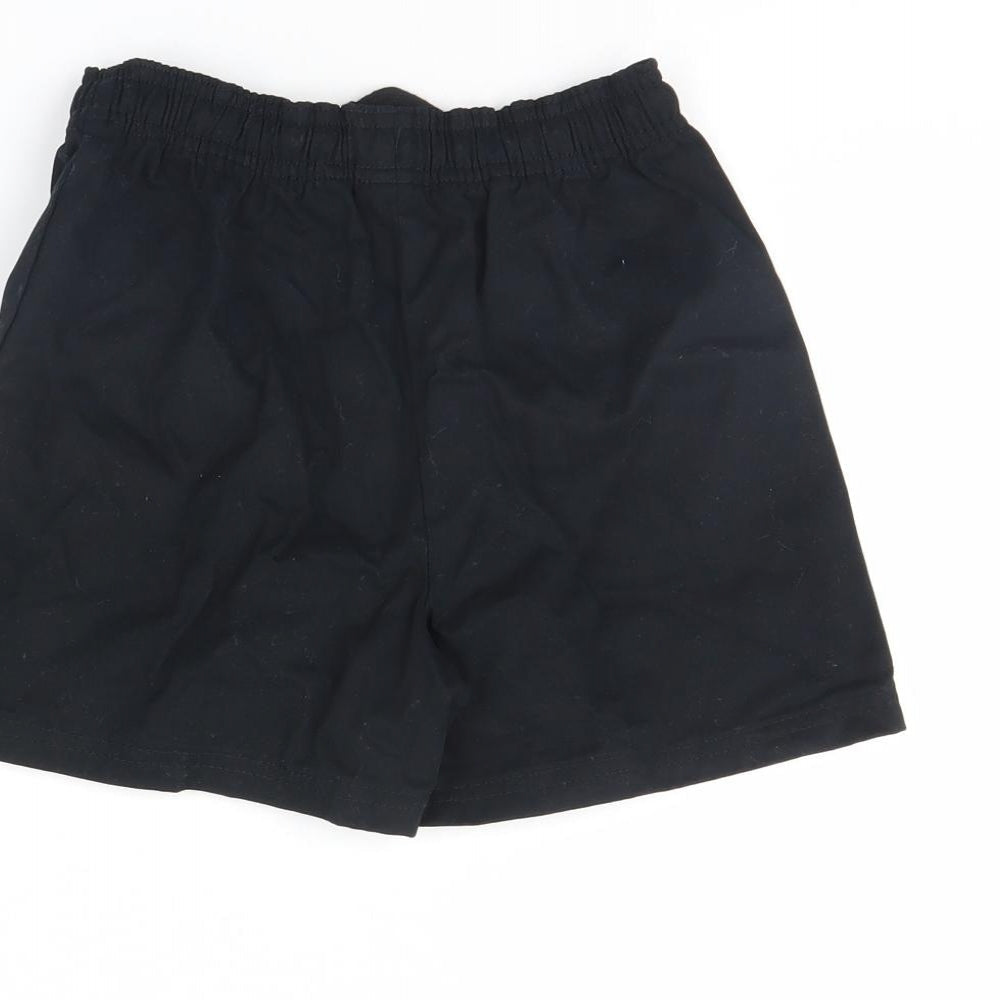 M&s Girls Black Cut-Off Shorts Size 7 Years