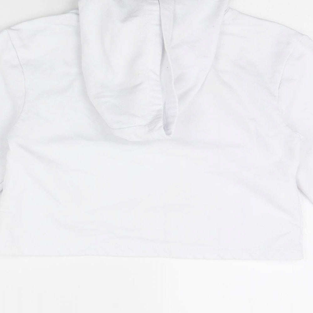 Primark Girls White Pullover Hoodie Size 9 Years