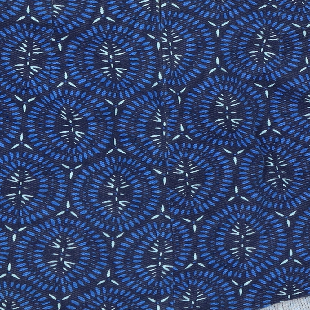 Atmosphere Womens Blue Geometric Flare Skirt Size 8