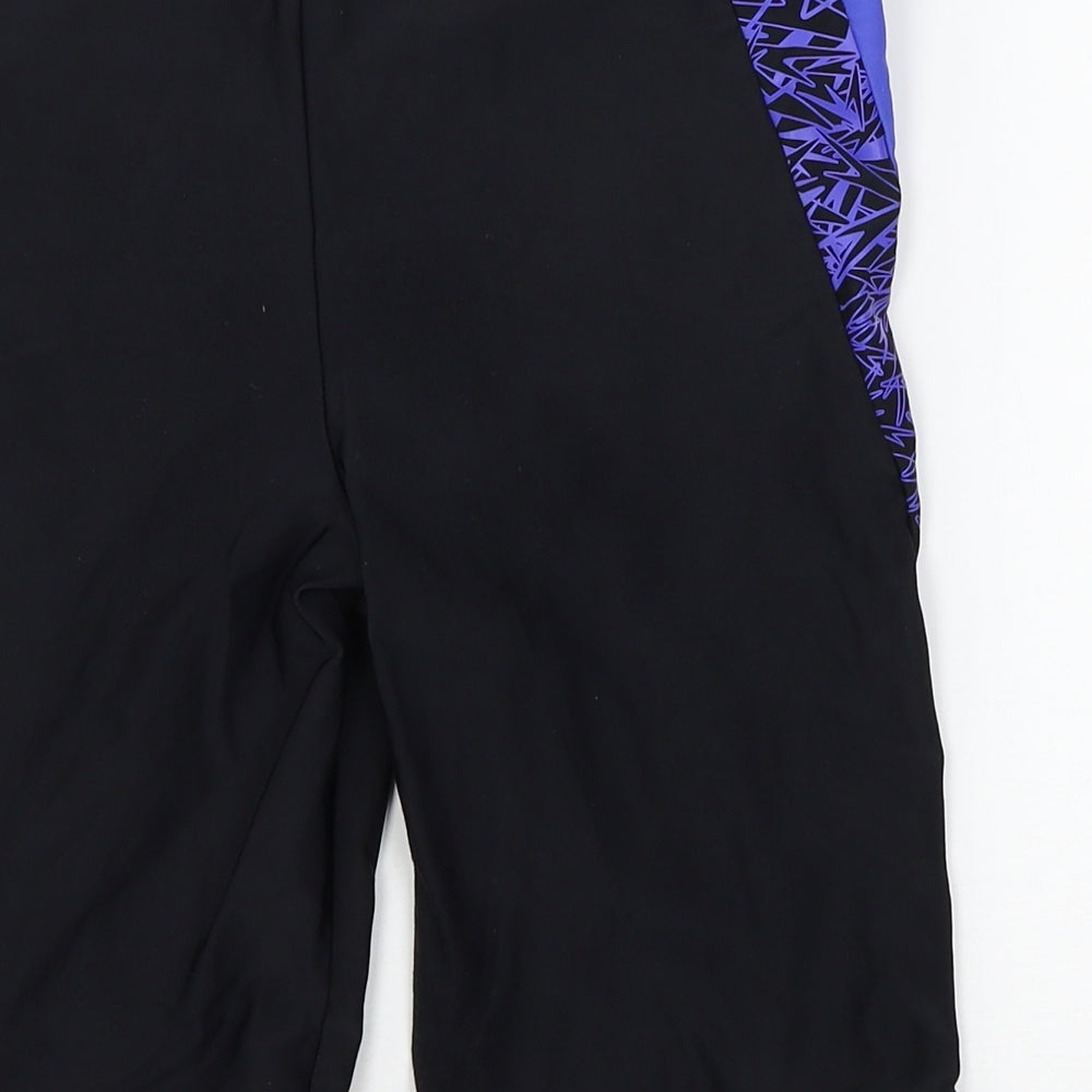 Speedo Womens Black Jersey Sweat Shorts Size 28 in