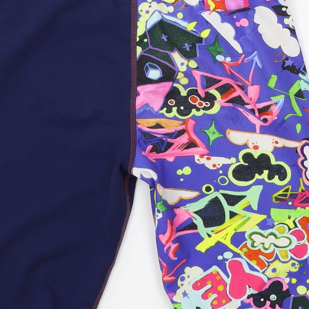 Maru Mens Multicoloured Geometric Sweat Shorts Size 26 in - sw