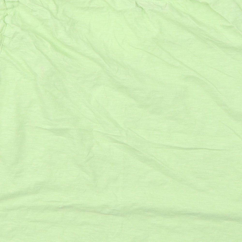 Pull&Bear Womens Green Jersey Basic T-Shirt Size L