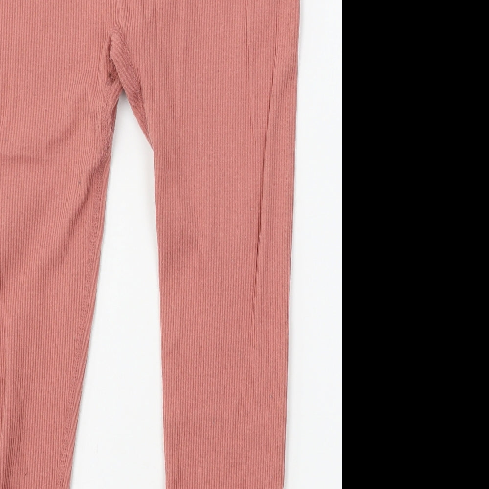 HIT Womens Pink Capri Leggings Size L L20 in