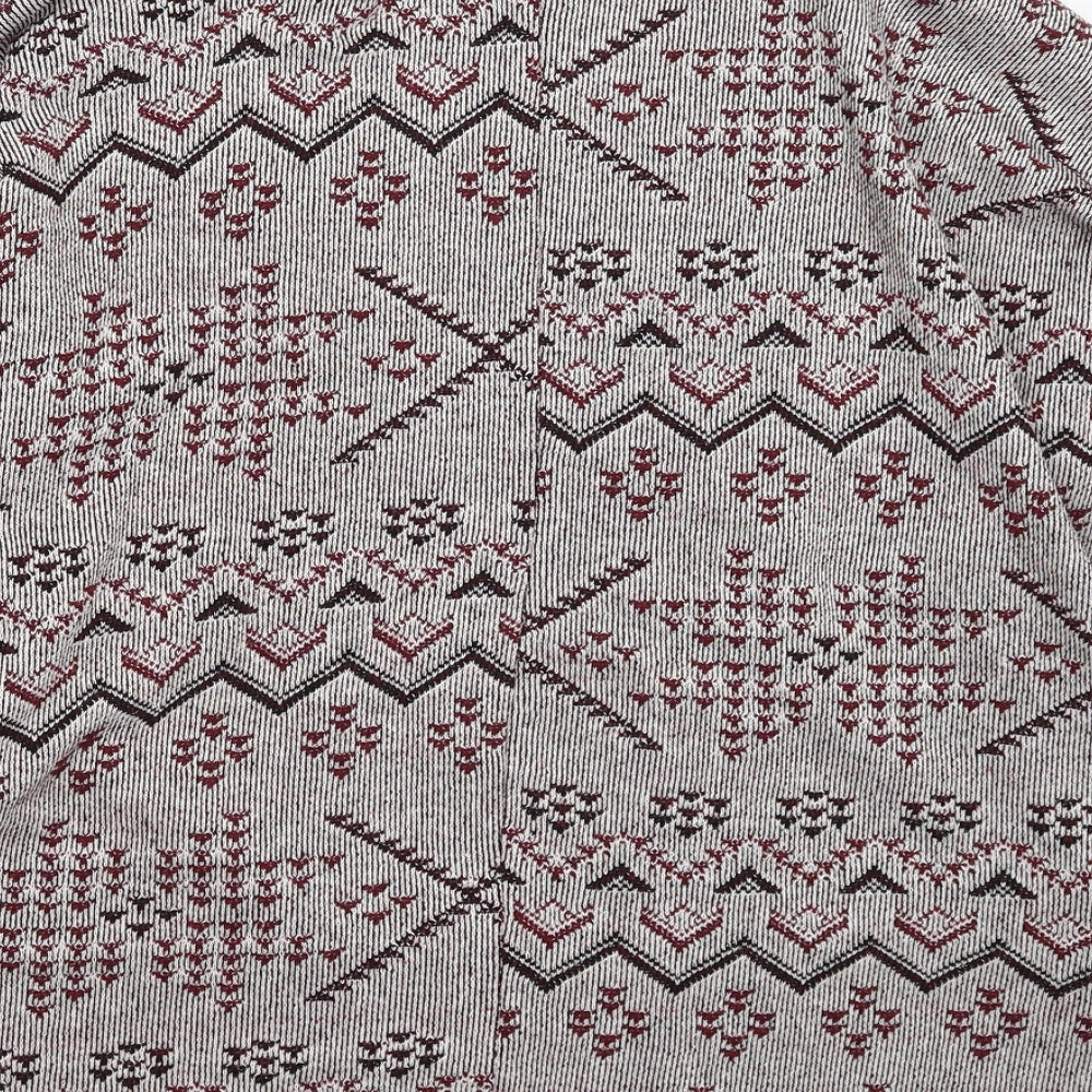 NEXT Womens Multicoloured Geometric Knit Cardigan Jumper Size 12