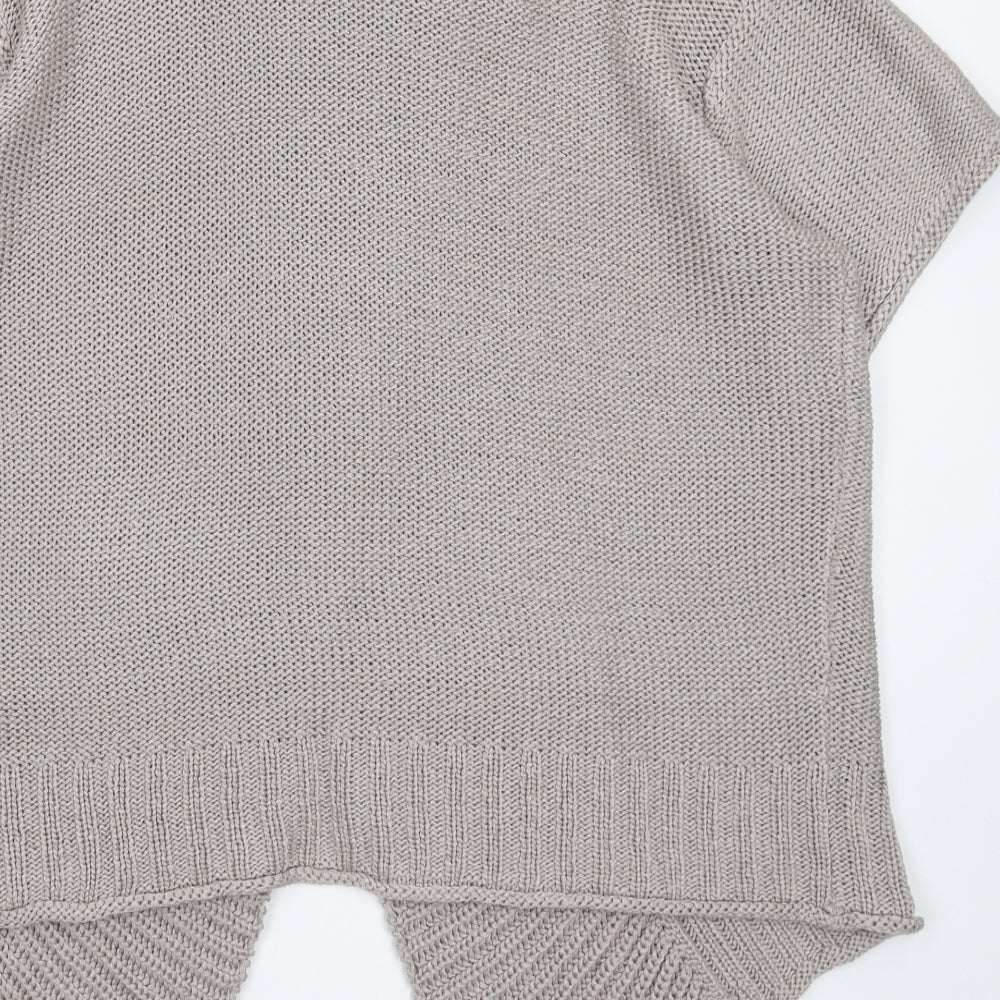 Marks and Spencer Womens Grey Knit Cardigan Jumper Size 14