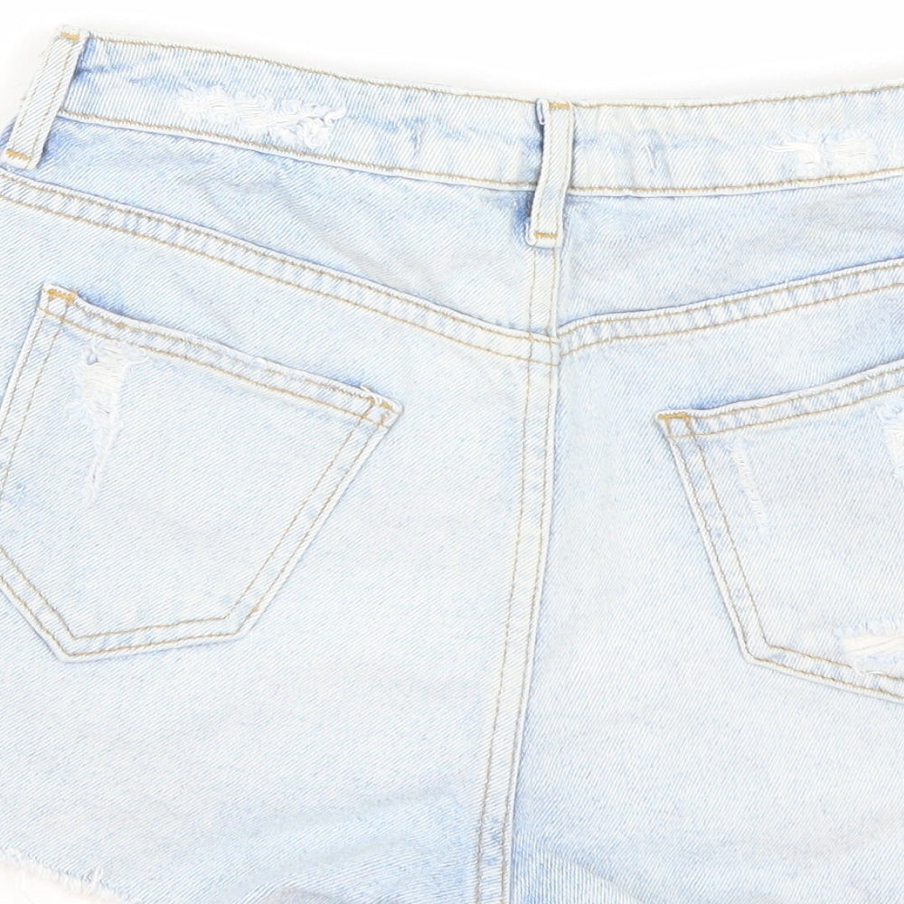 Denim co Womens Blue Denim Mom Shorts Size 8