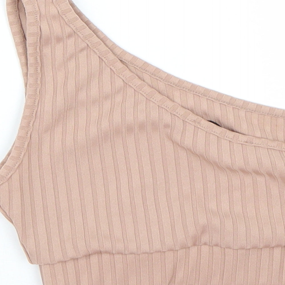 Club London Womens Brown Basic Tank Size 6