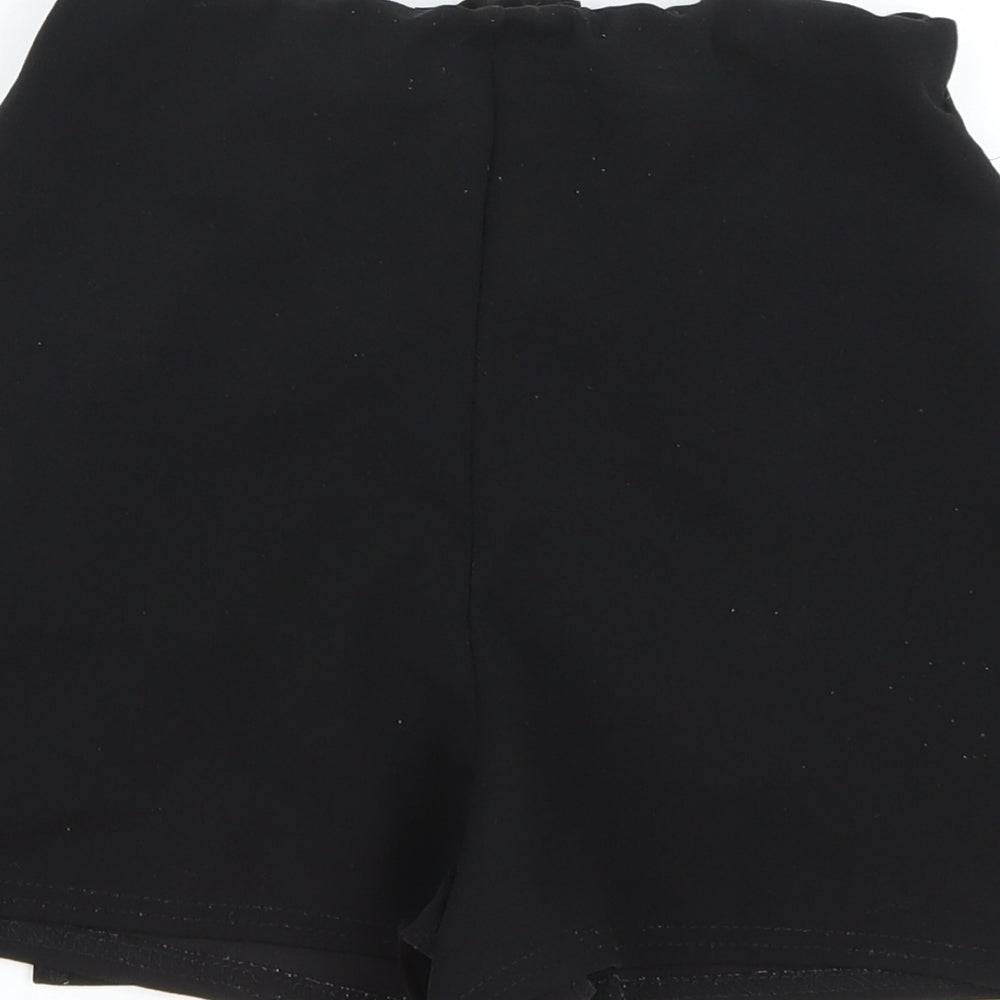 Missguided Womens Black Cut-Off Shorts Size 6