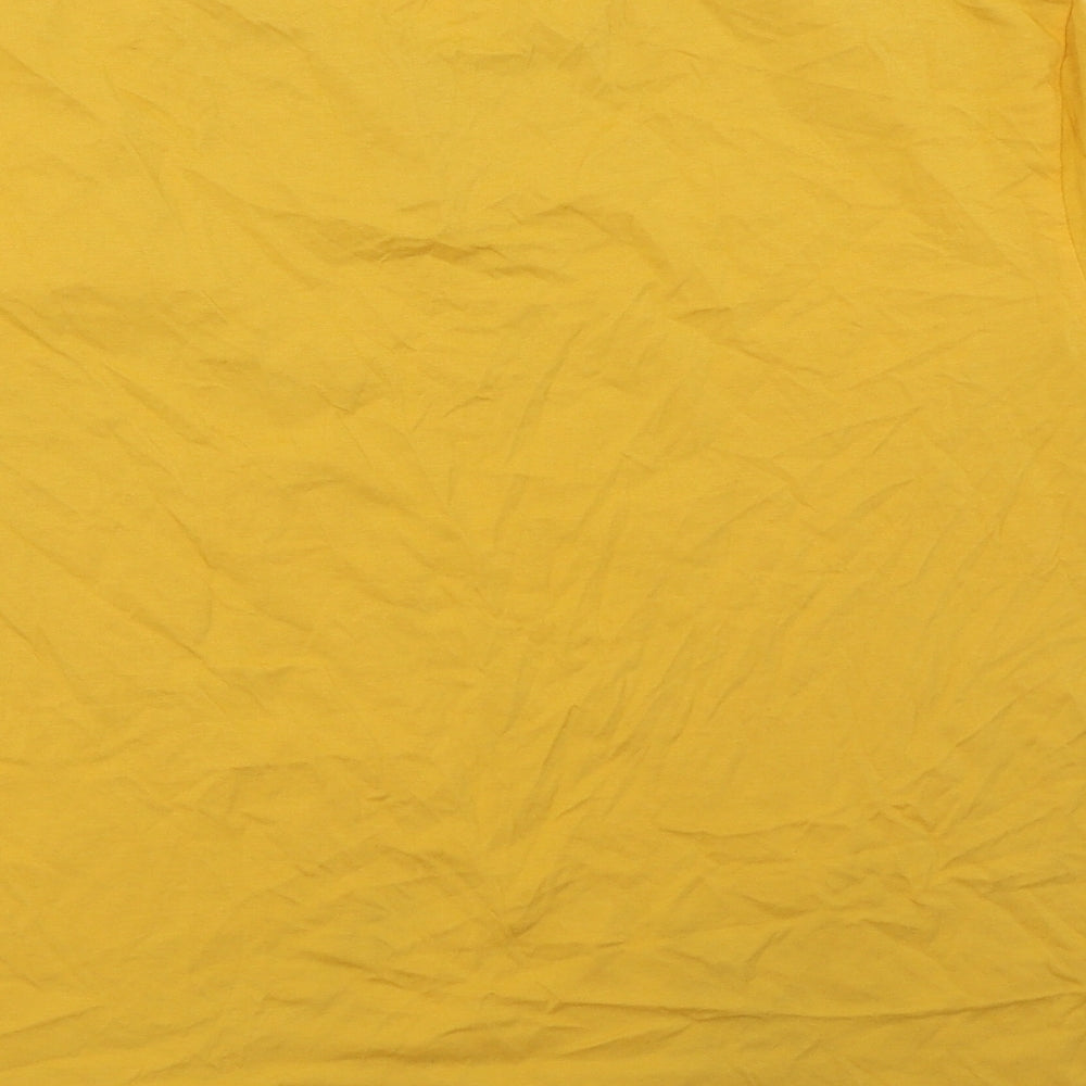 Pull&Bear Womens Yellow Basic T-Shirt Size M