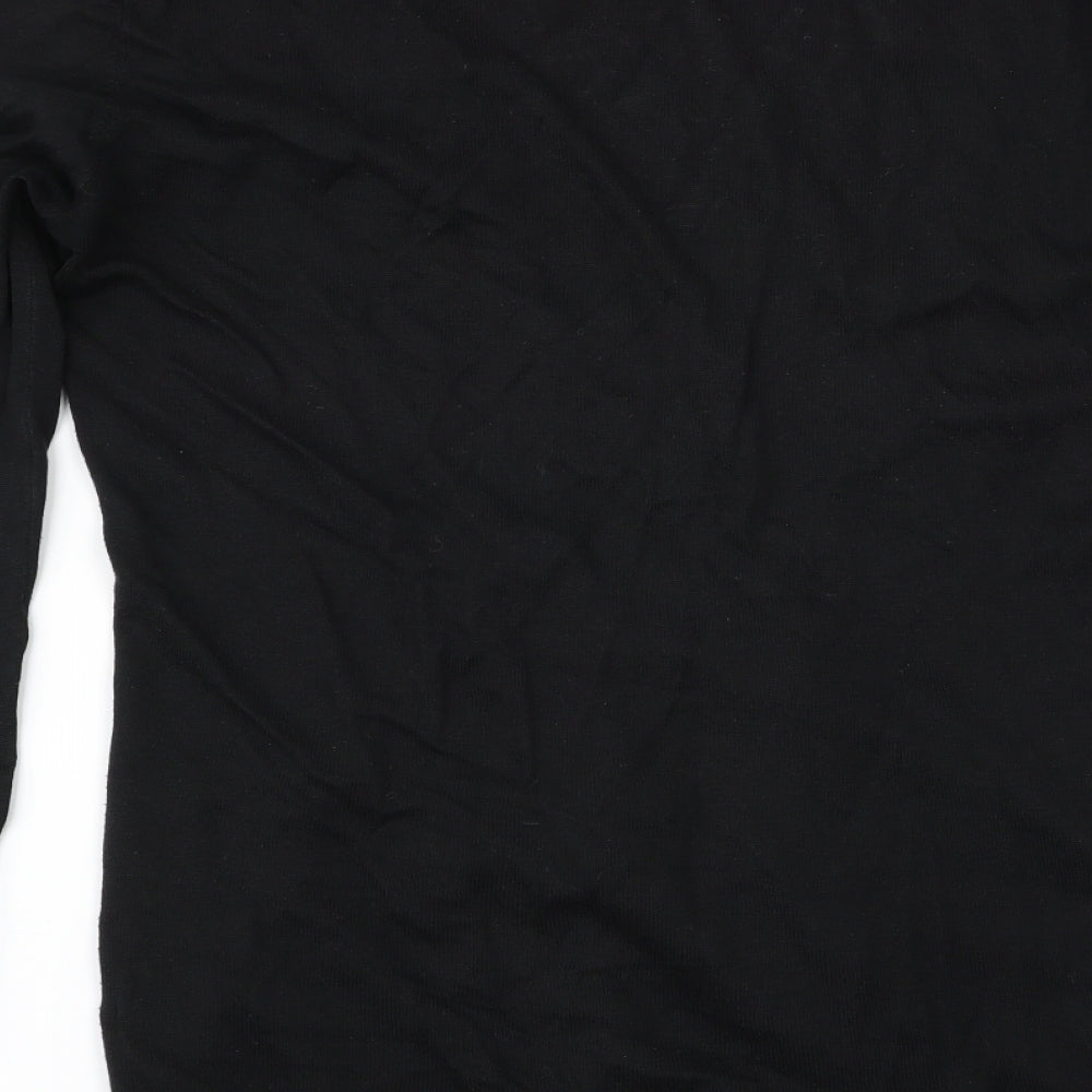 Lux Womens Black Cardigan Jumper Size M