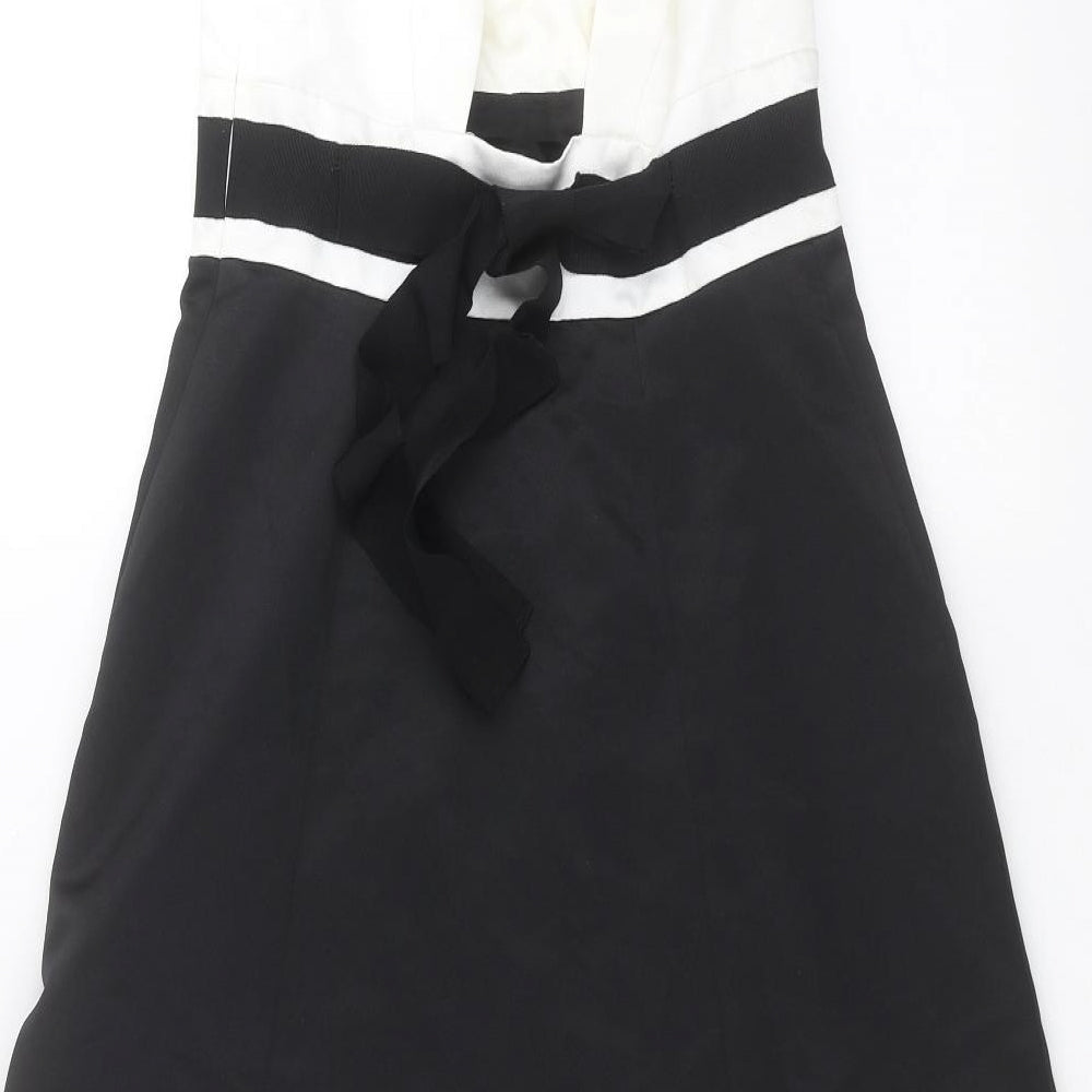 Debut Womens Black Shift Size 8 - floral detail