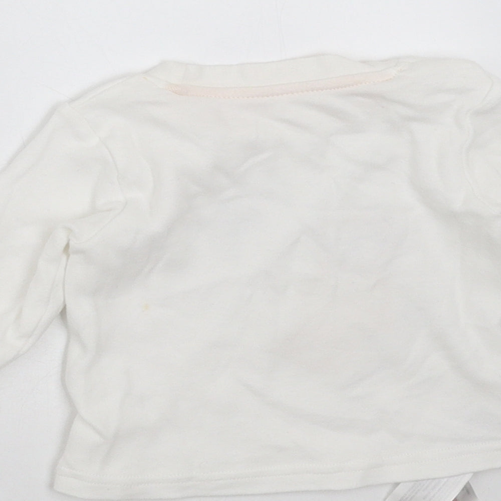 Primark Baby White Basic T-Shirt Size 9-12 Months - embroidered lion