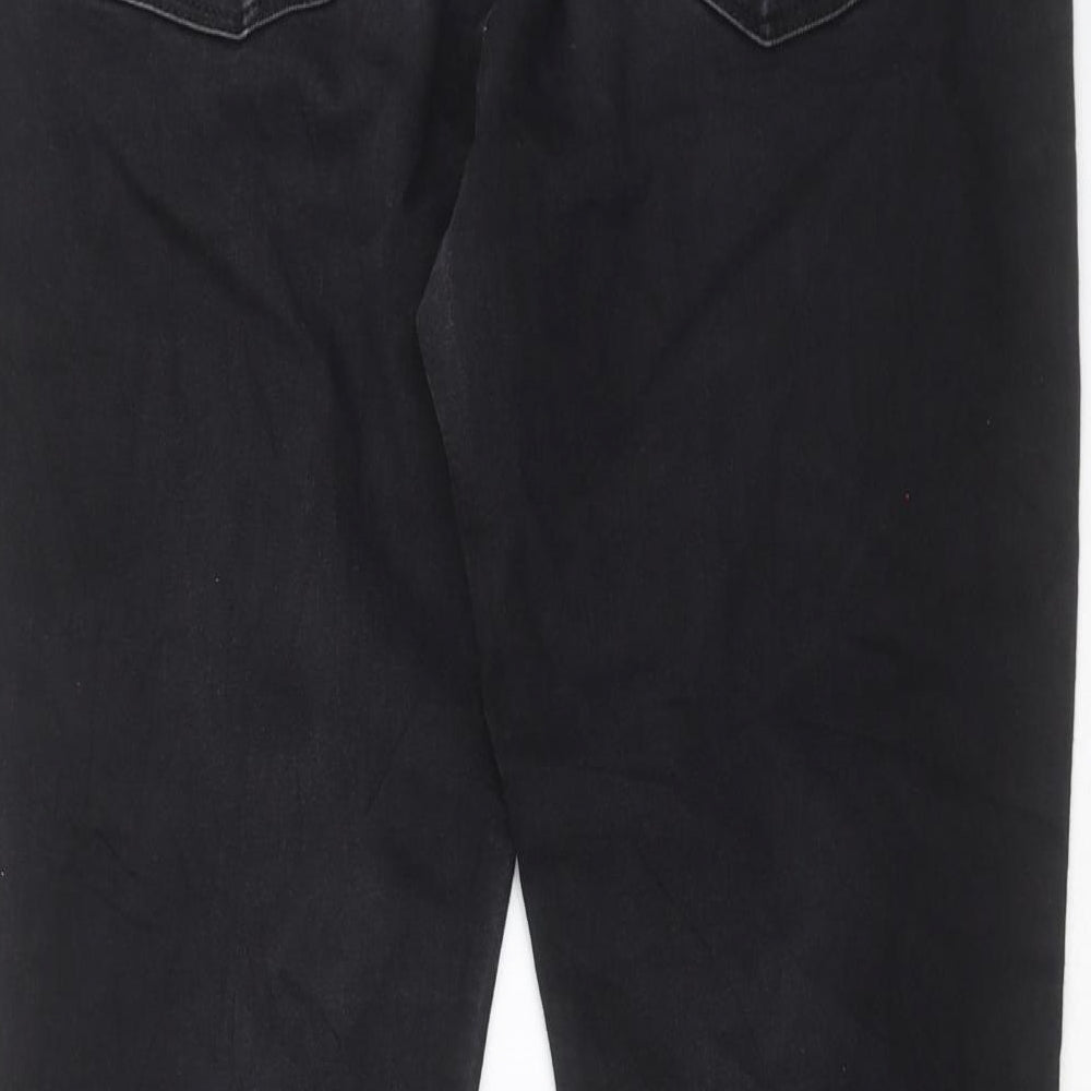 H&M Womens Black Denim Skinny Jeans Size 10 L28 in