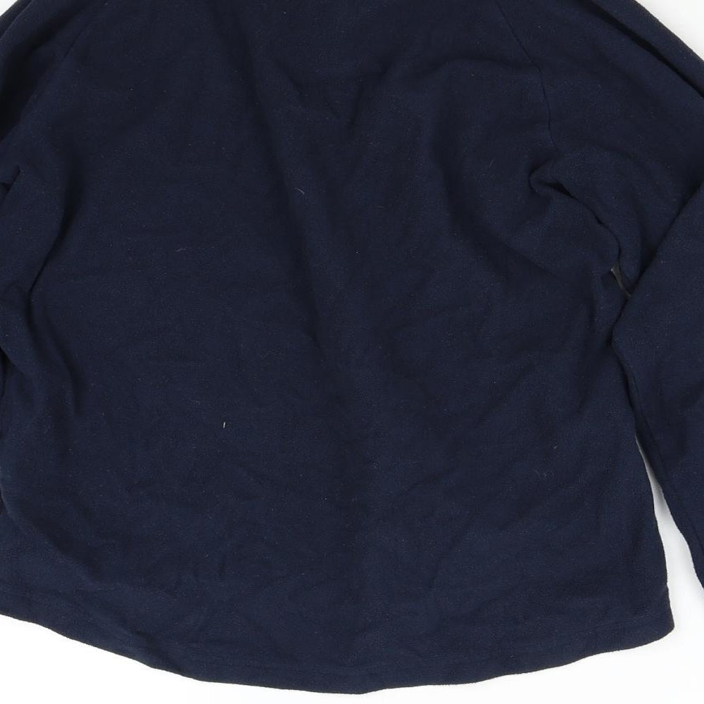 Quechua Womens Blue Fleece Henley Jumper Size M
