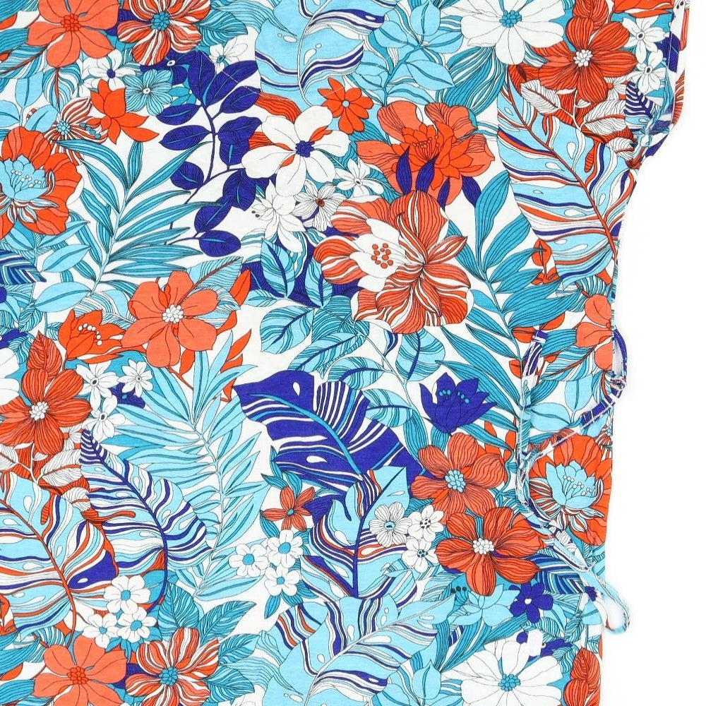 Preworn Womens Multicoloured Floral Basic Blouse Size 14
