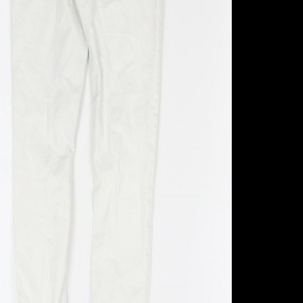 Primark Womens White Denim Skinny Jeans Size 10 L28 in