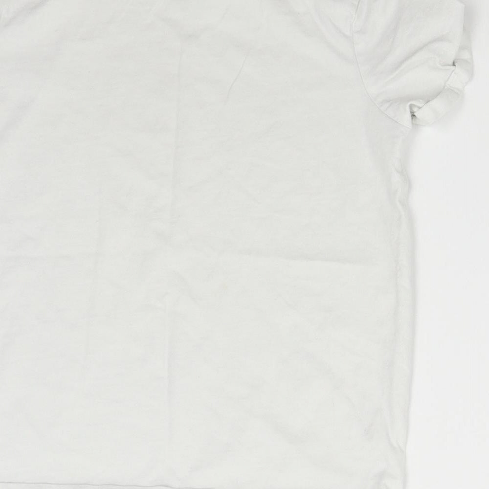 NEXT Girls White Basic T-Shirt Size 11 Years - Organic Cotton