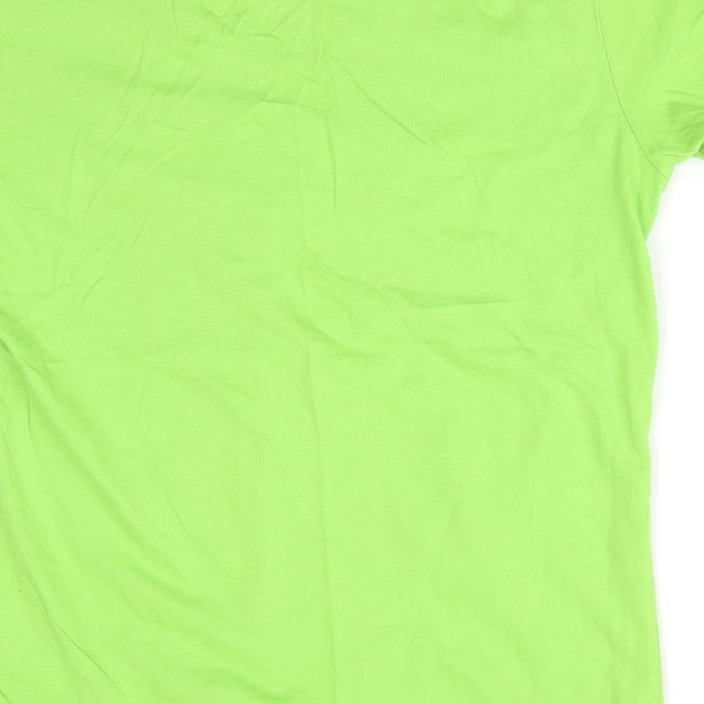 Bonprix Collection Boys Green Basic T-Shirt Size 12-13 Years - Face print