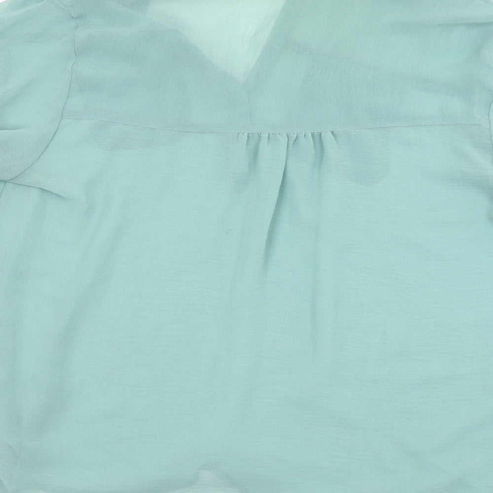 Atmosphere Womens Green Basic Button-Up Size 12