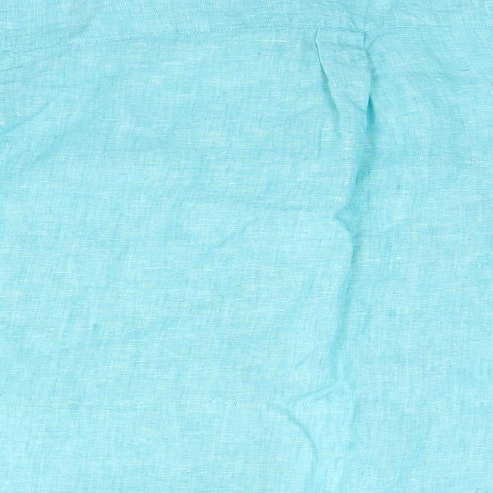 Essentials Mens Blue Button-Up