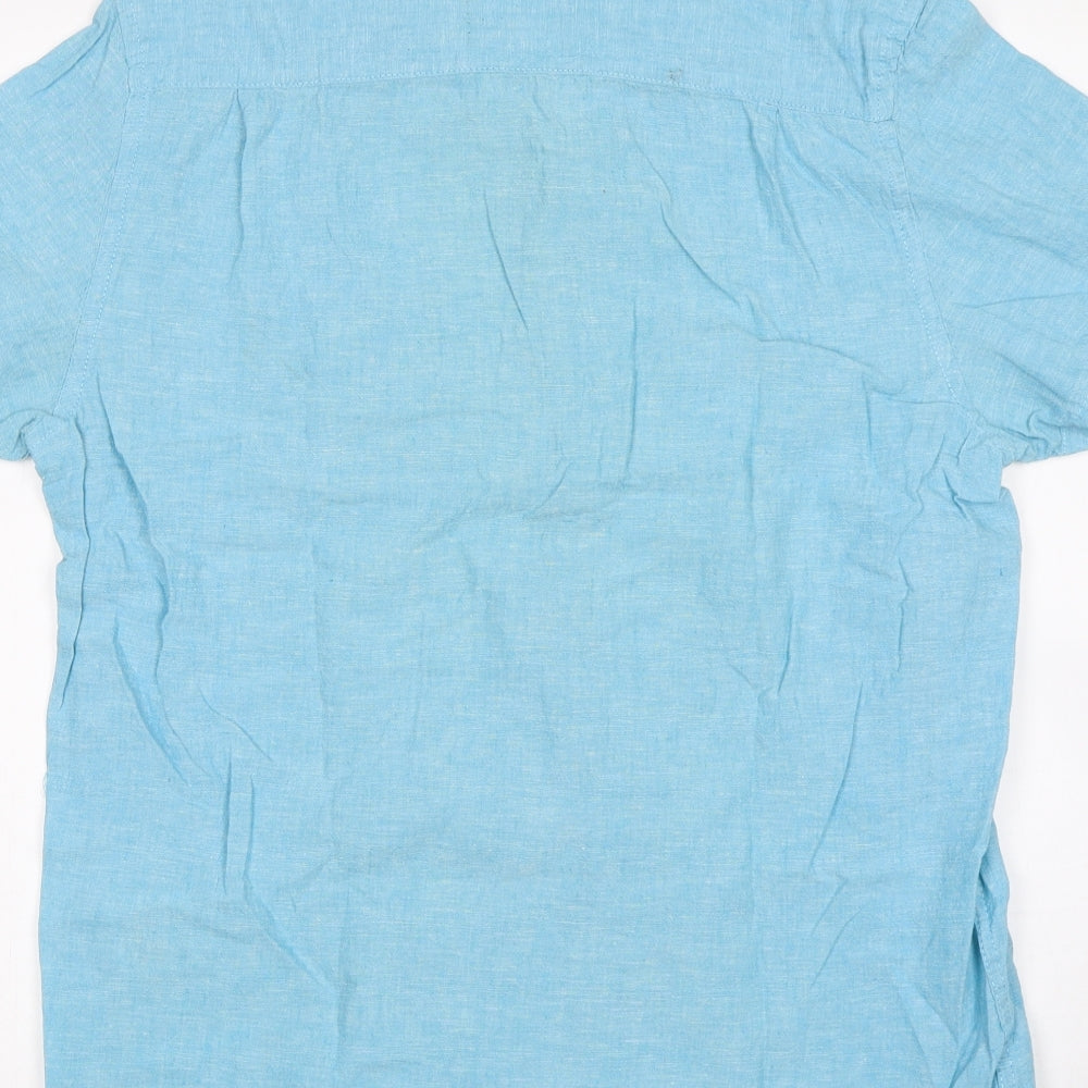 Canada Womens Blue Basic Button-Up Size M