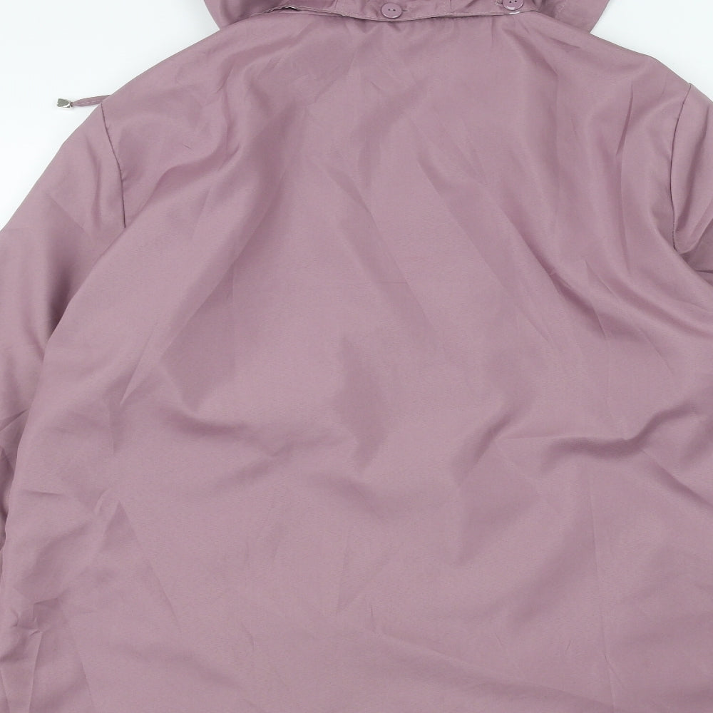 Anne De Lancay Womens Purple Parka Coat Size 14