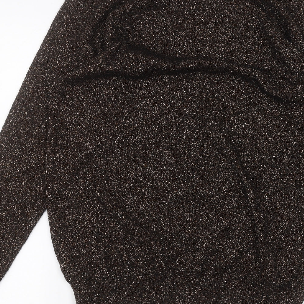Warehouse Womens Black Basic T-Shirt Size 8