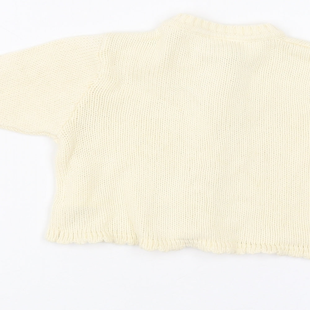 Bebe bushh Baby Beige Cardigan Jumper Size 0-3 Months