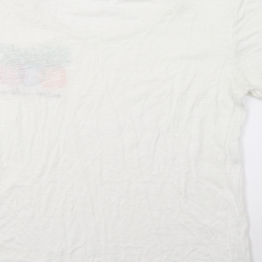 H&M Womens White Basic T-Shirt Size S