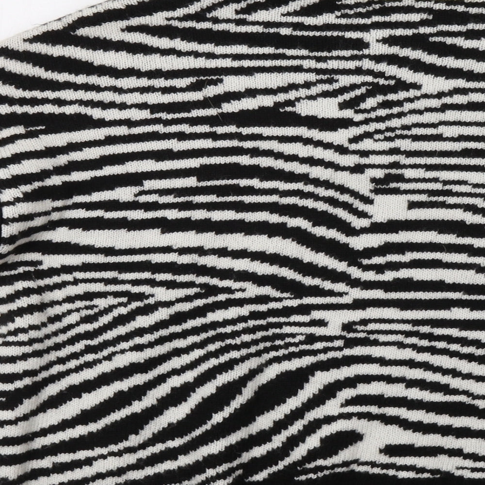 Primark Womens Black Animal Print Pullover Jumper Size S