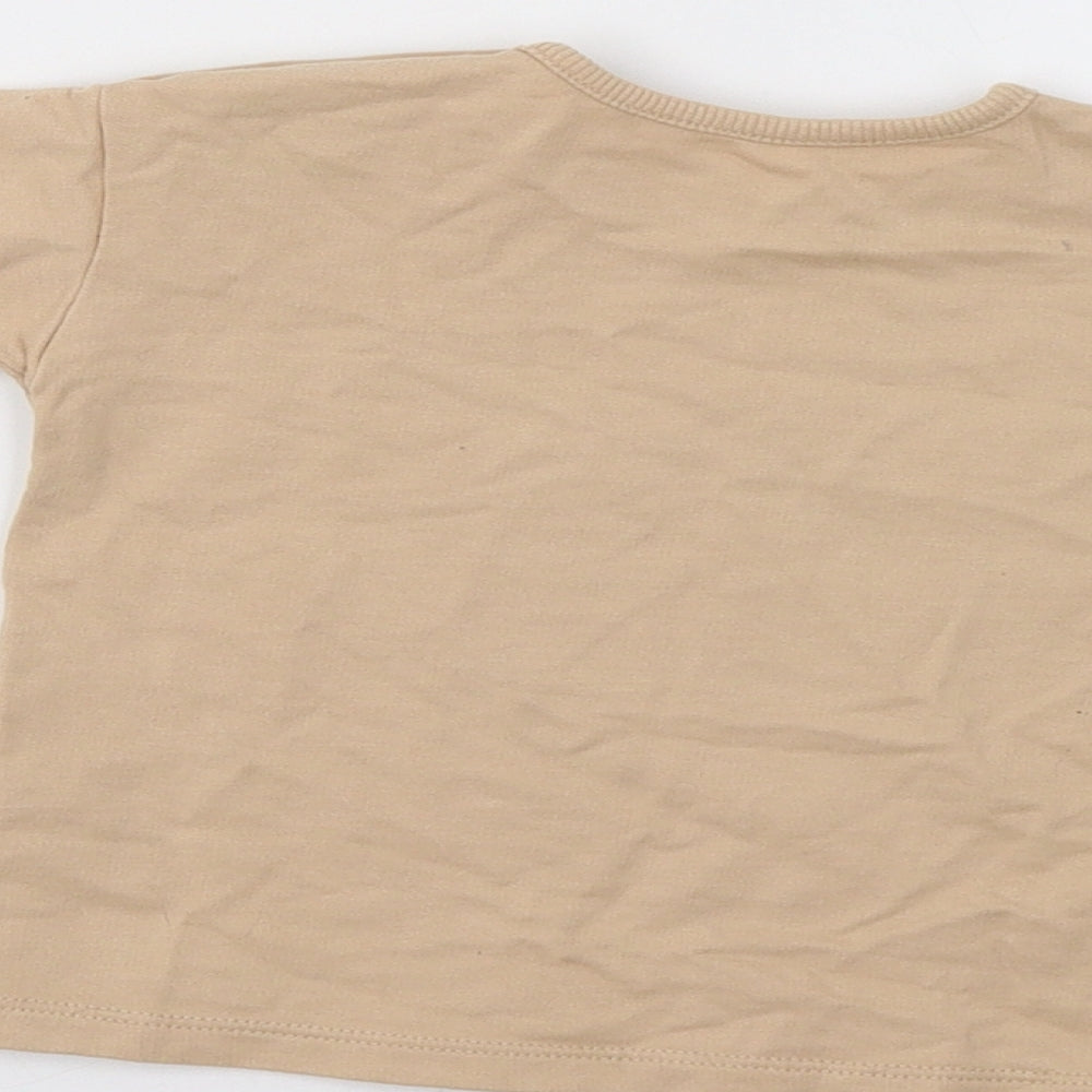 George Baby Beige Basic T-Shirt Size 3-6 Months - Auntie