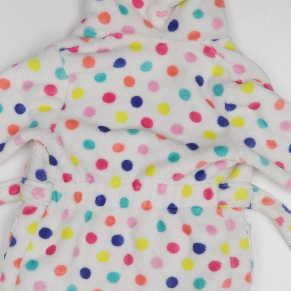 Mothercare Girls Multicoloured Spotted Top Robe Size 2 Years